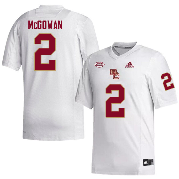 Boston College Eagles #2 Jayden McGowan College Football Jerseys Stitched-White